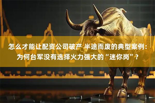 怎么才能让配资公司破产 半途而废的典型案例：为何台军没有选择火力强大的“迷你岗”？