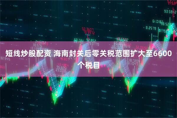 短线炒股配资 海南封关后零关税范围扩大至6600个税目